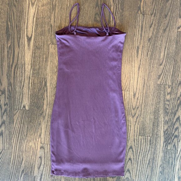 Garage Ribbed Bodycon Mini Dress – Purple – Size xs - Picture 2 of 4